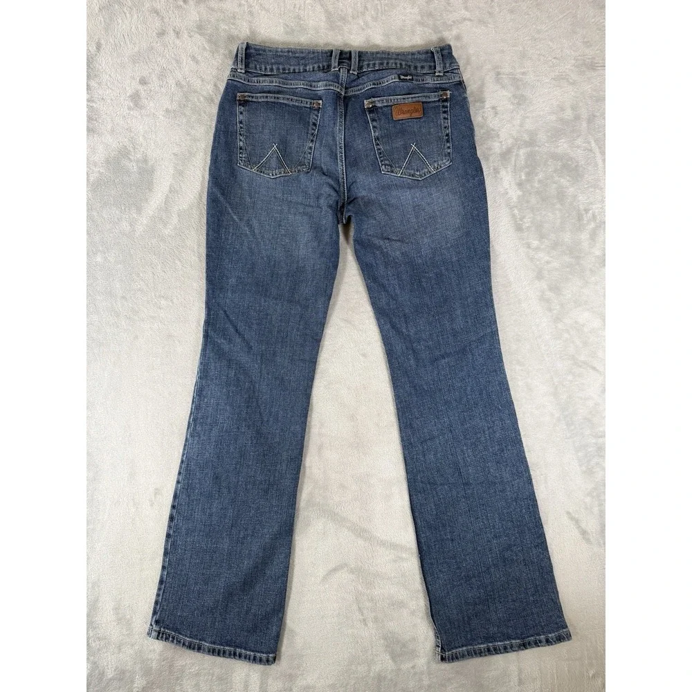 Wrangler Jeans Womens 11x34 Blue Denim‎ Retro Mae Bootcut Western Flare
